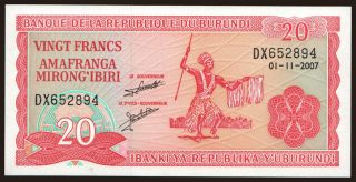 20 francs, 2007