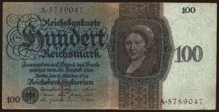 100 Reichsmark, 1924, F/A