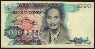 1000 rupiah, 1980