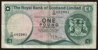 Royal Bank of Scotland, 1 pound, 1981