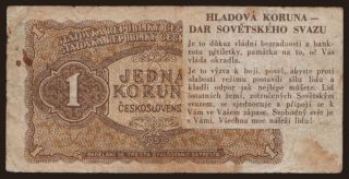 Hladová koruna, 1 koruna, 1953