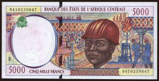 Cameroun, 5000 francs, 1994