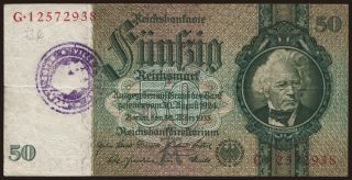 50 Reichsmark, 1933(44), Eupen