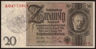 20 Reichsmark, 1929(44), Eynatten
