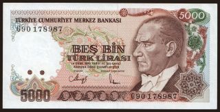 5000 lira, 1990