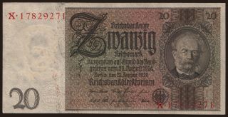 20 Reichsmark, 1929, X/X