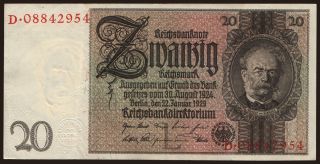 20 Reichsmark, 1929, L/D