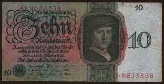10 Reichsmark, 1924, C/O