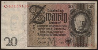 20 Reichsmark, 1929, M/C