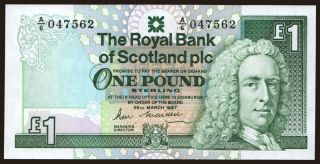 Royal Bank of Scotland, 1 pound, 1987