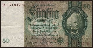 50 Reichsmark, 1933, K/D