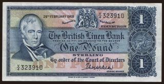 British Linen Bank, 1 pound, 1968