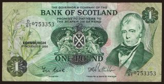 Bank of Scotland, 1 pound, 1984