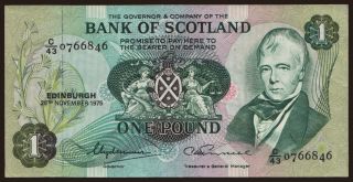 Bank of Scotland, 1 pound, 1975