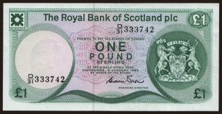 Royal Bank of Scotland, 1 pound, 1985