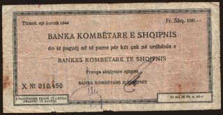 100 franga, 1944