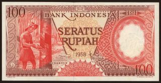 100 rupiah, 1958