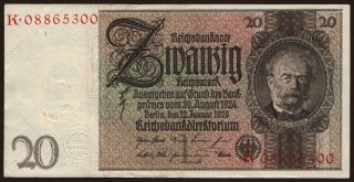 20 Reichsmark, 1929, L/K