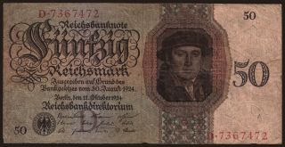 50 Reichsmark, 1924, D/D