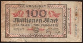 Pirmasens/ Stadt, 500.000.000 Mark, 1923