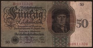 50 Reichsmark, 1924, D/B