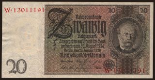 20 Reichsmark, 1929, X/W