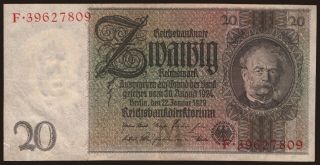 20 Reichsmark, 1929, M/F
