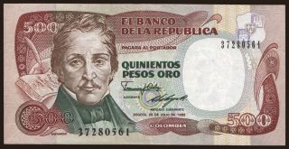 500 pesos, 1989