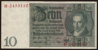 10 Reichsmark, 1929, E/H