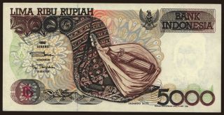 5000 rupiah, 1996