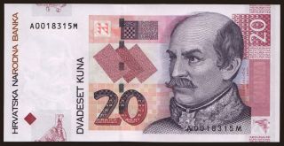 20 kuna, 2001