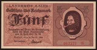 Aalen, 5 Reichsmark, 1945