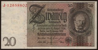 20 Reichsmark, 1929, I/J