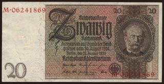 20 Reichsmark, 1929, L/M