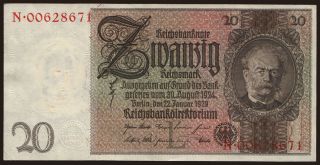 20 Reichsmark, 1929, L/N