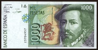 1000 pesetas, 1992