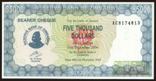 5000 dollars, 2003