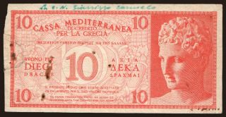 Cassa Mediterranea, 10 drachmai, 1941