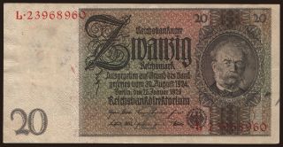 20 Reichsmark, 1929, Z/L
