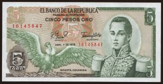 5 pesos, 1979