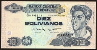10 bolivianos, 1986(1997)