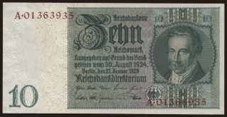 10 Reichsmark, 1929, -/A