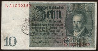 10 Reichsmark, 1929(44), Eynatten