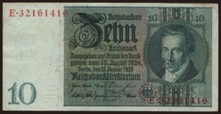 10 Reichsmark, 1929, E/E