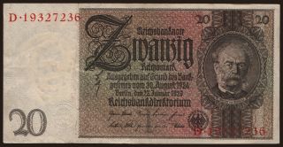 20 Reichsmark, 1929, I/D