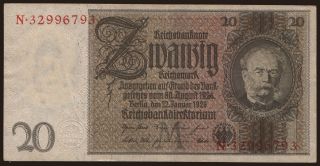 20 Reichsmark, 1929, M/N