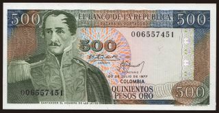 500 pesos, 1977