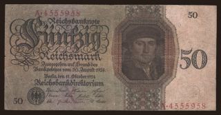 50 Reichsmark, 1924, X/A