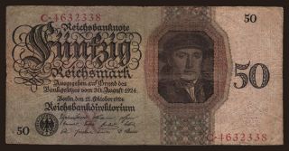 50 reichsmark, 1924, X/C