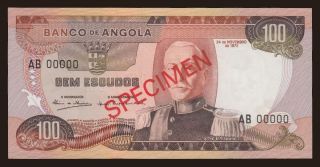 100 escudos, 1972, SPECIMEN